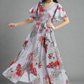 Cherrylavish Tropical Floral printed maxi dress With Belt