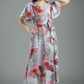 Cherrylavish Tropical Floral printed maxi dress With Belt