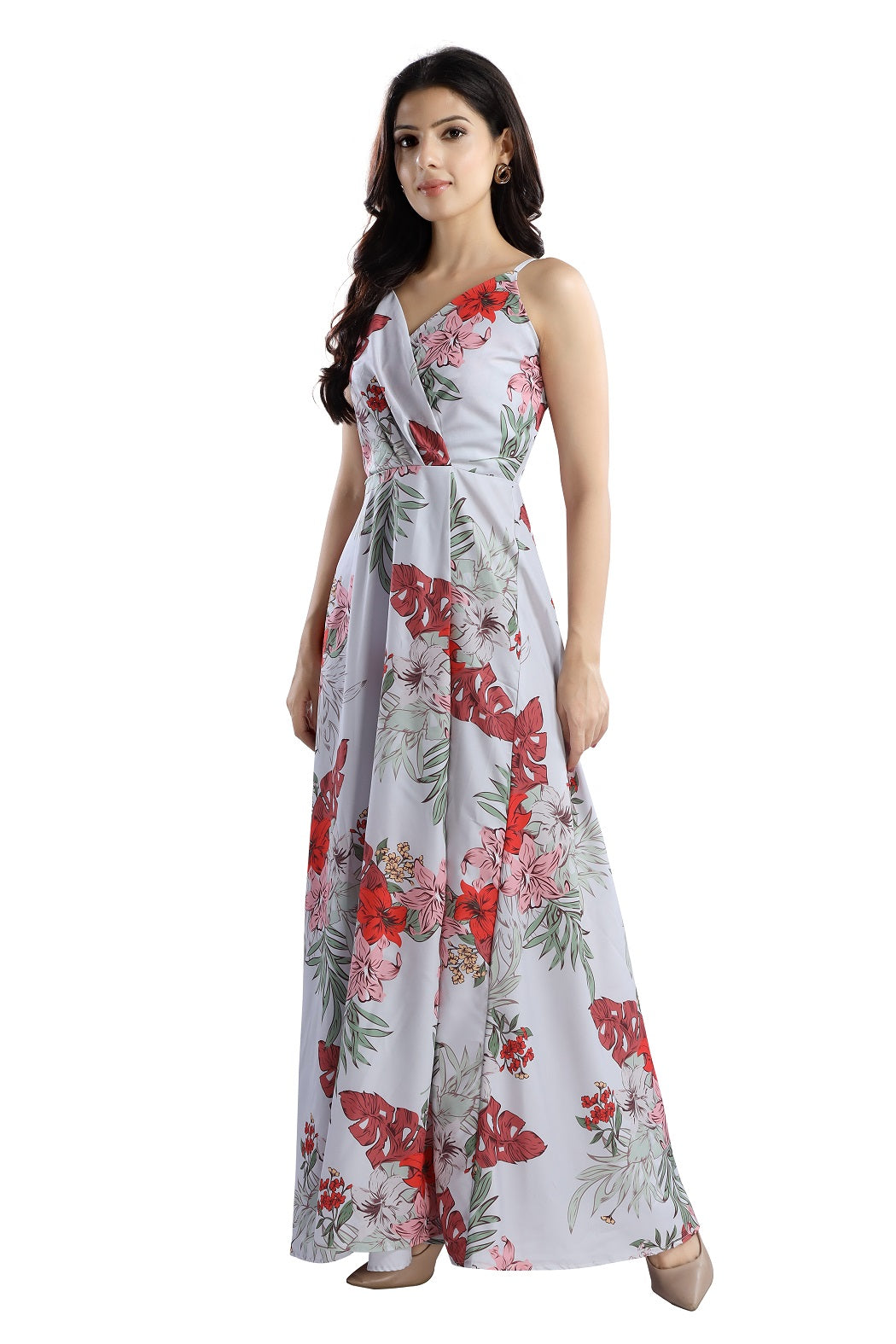 Maxi Dress Tropical  Floral Print