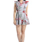 Cherrylavish Tropical Floral Print Ruffled Fit & Flare Mini Dress
