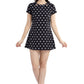 Cherrylavish  Polka Dot Crepe Mini A-Line Dress With Cut-outs