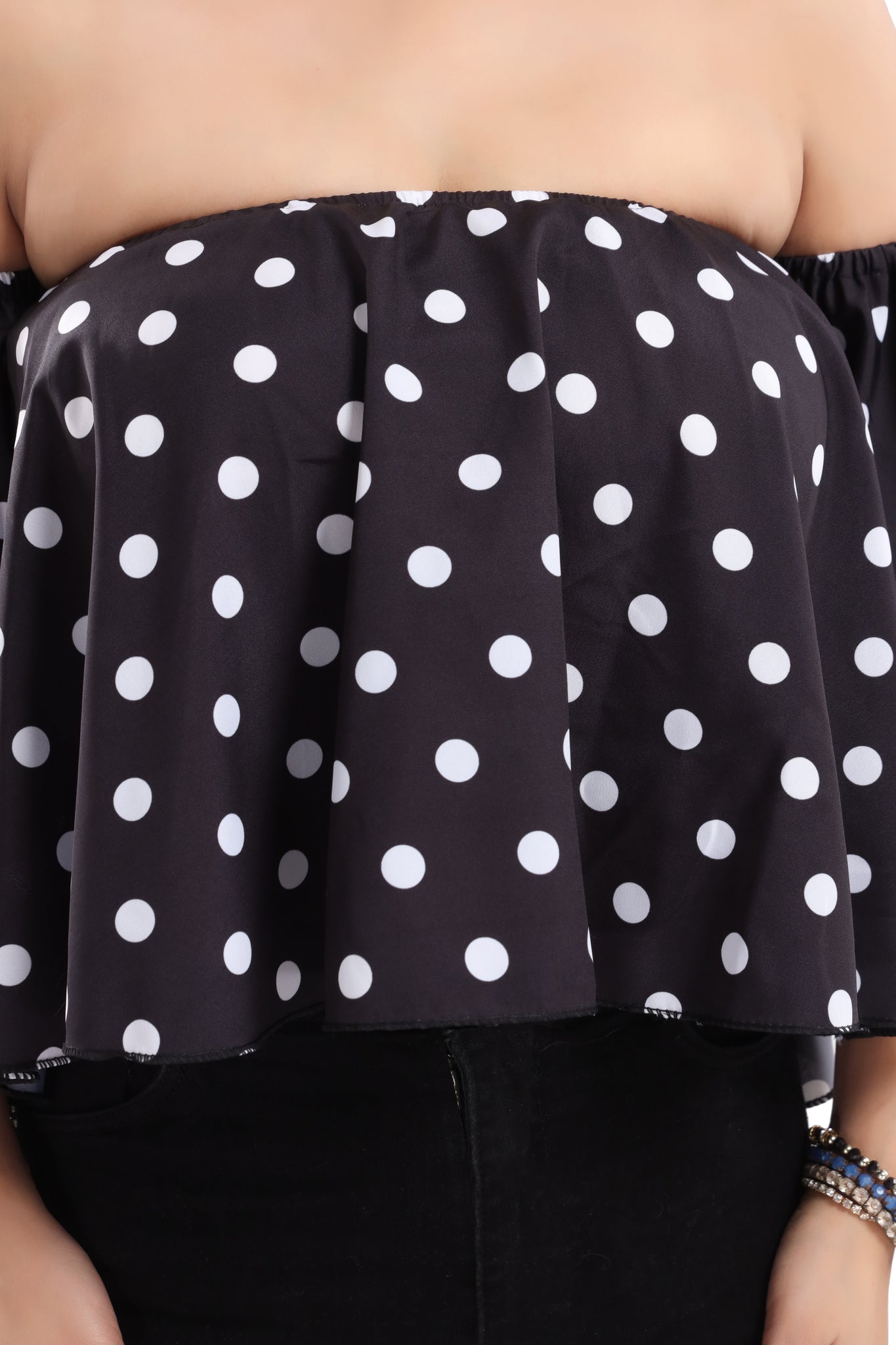 Polka Dot Bardot Top